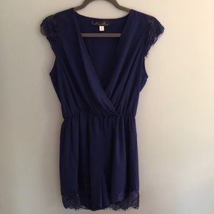 Romper with lace detail